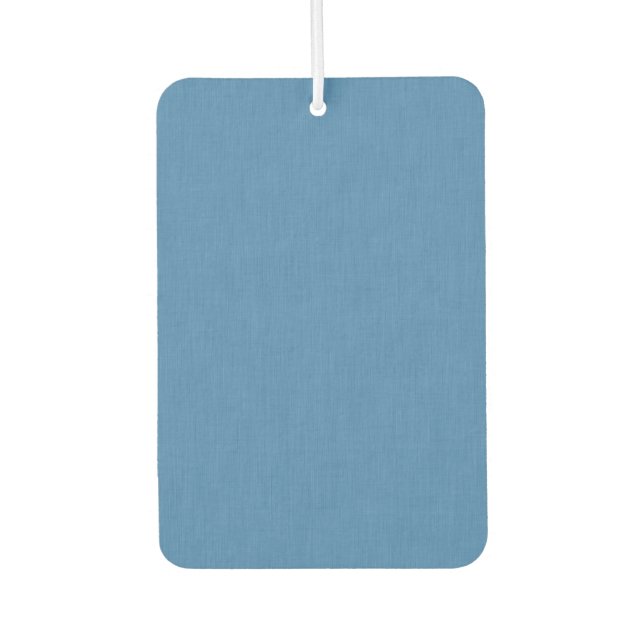 Calm & simple plain blue textured background car air freshener (Front)