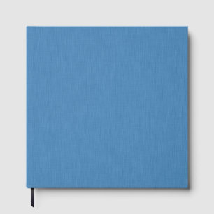 Calm & simple plain blue textured background guest book