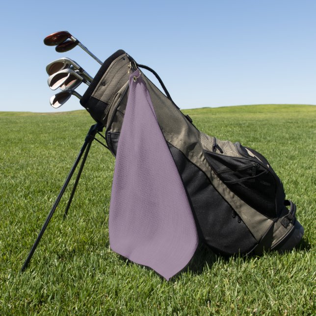 Calm & simple Purple textured background  Golf Towel (Green)