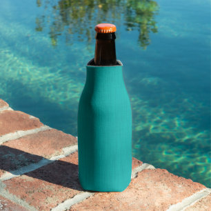 Calm & simple Turquoise textured background Bottle Cooler