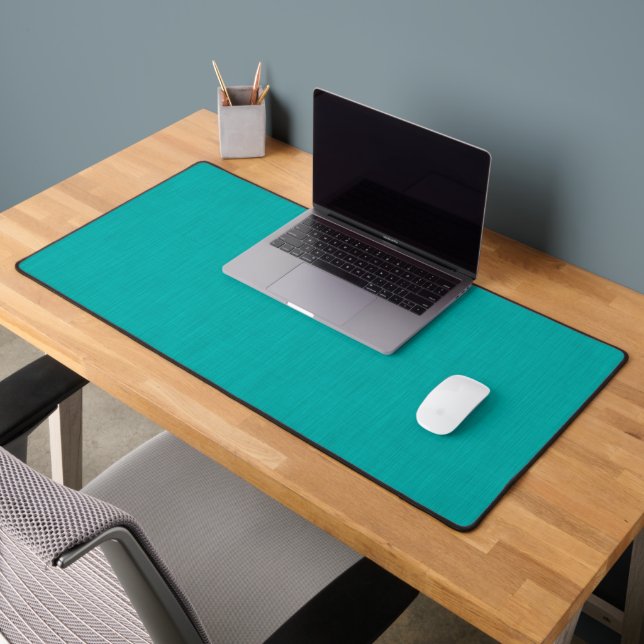 Calm & simple  Turquoise textured background  Desk Mat (Office 2)