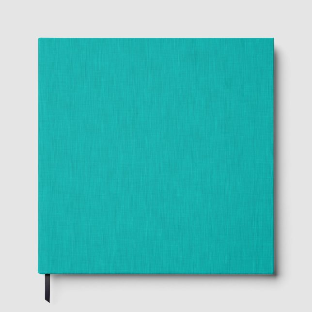 Calm & simple  Turquoise textured background  Guest Book (Front)