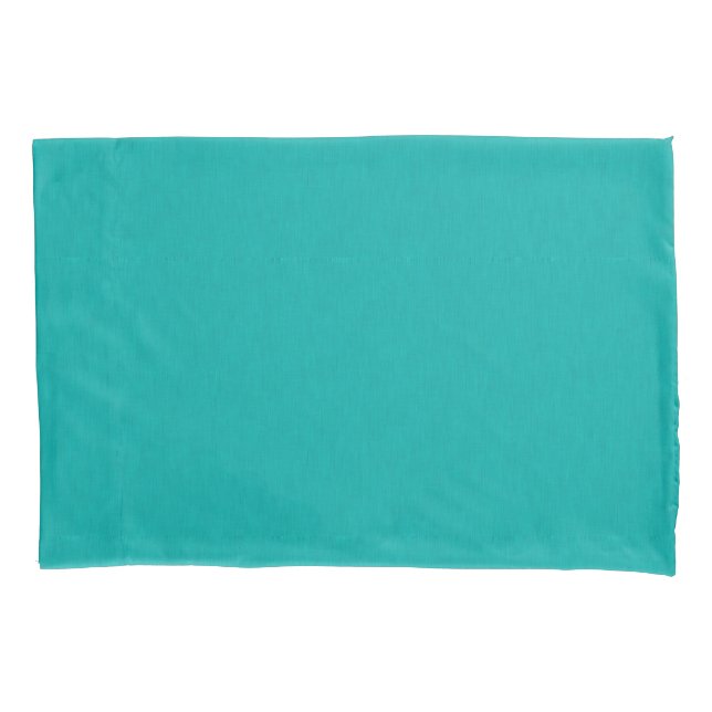 Calm & simple  Turquoise textured background  Pillowcase (Front-Left)