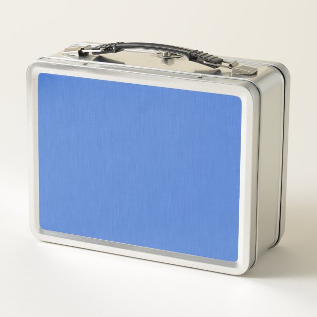 Calm & simple visual blue textured background  metal lunch box (Back)