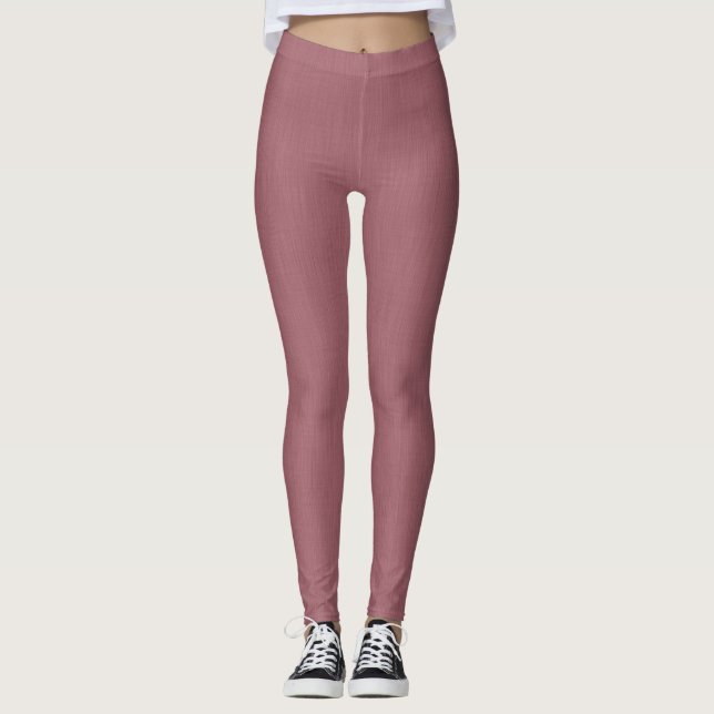 Calm & simple visual mauve textured background  leggings (Front)