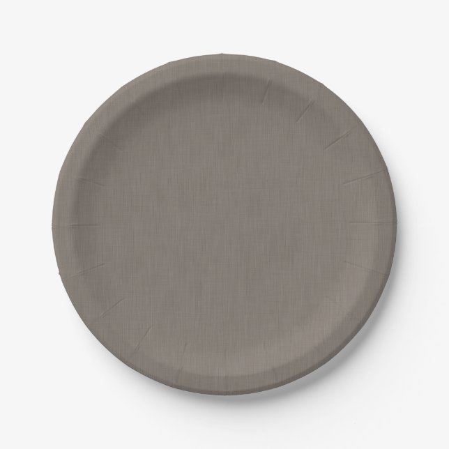 Calm & simple visual purple textured background  paper plate (Front)