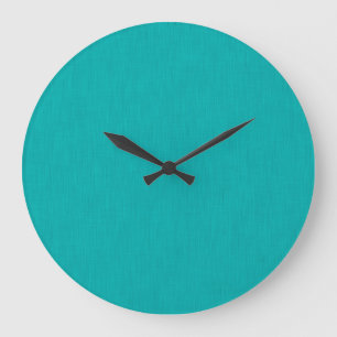 Calm & simple visual teal textured background large clock
