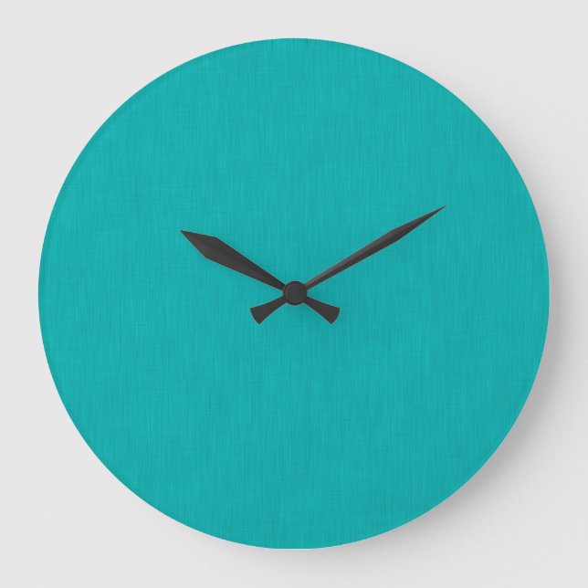 Calm & simple visual teal textured background  large clock (Front)
