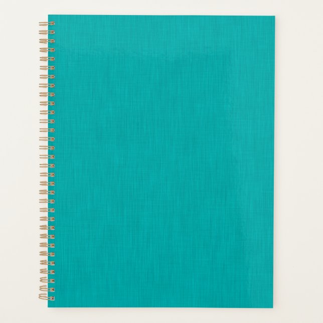 Calm & simple visual teal textured background  planner (Front)