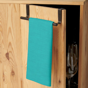 Calm & simple visual teal textured background tea towel