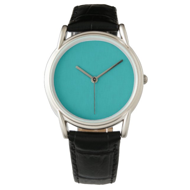 Calm & simple visual teal textured background  watch (Front)