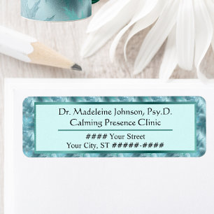 Calm Teal Leafy Shimmer Psychotherapy or Counselor