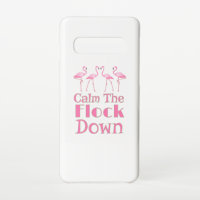 Calm The Flock Down Funny Flamingo