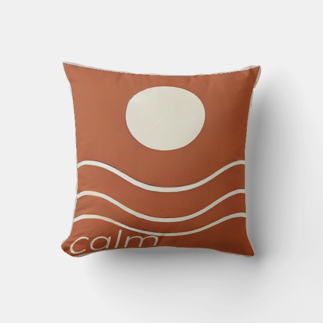 Calm Throw Pillow – Soft Zen Retreat Collection (Front)