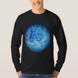 Calm Tide Fluid Art Long Sleeve T-Shirt