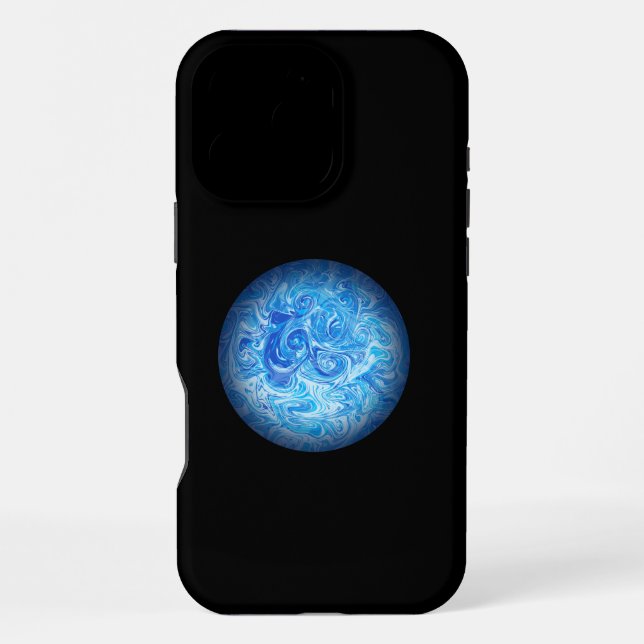 Calm Tide Fluid Art Phone Case (Back)