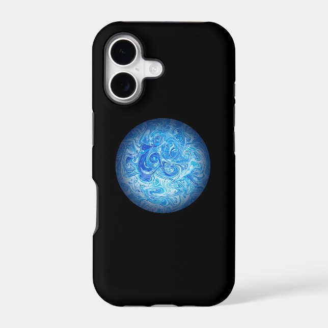 Calm Tide Fluid Art Phone Case (Back)
