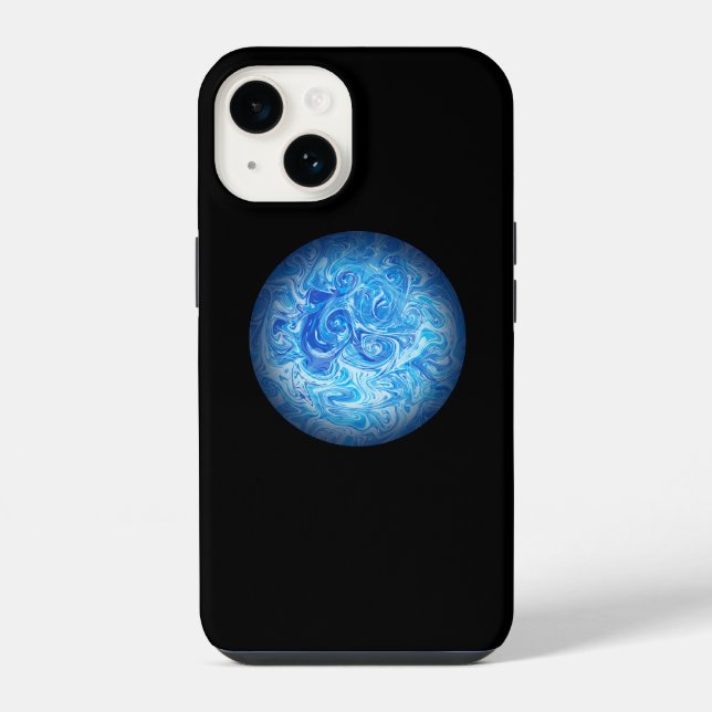 Calm Tide Fluid Art Phone Case iPhone14 (Back)
