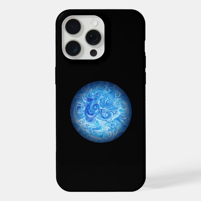 Calm Tide Fluid Art Phone Case iPhone 15 Pro Max (Back)