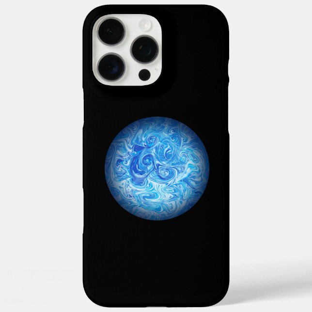 Calm Tide Fluid Art Phone Case iPhone 16 Pro Max (Back)