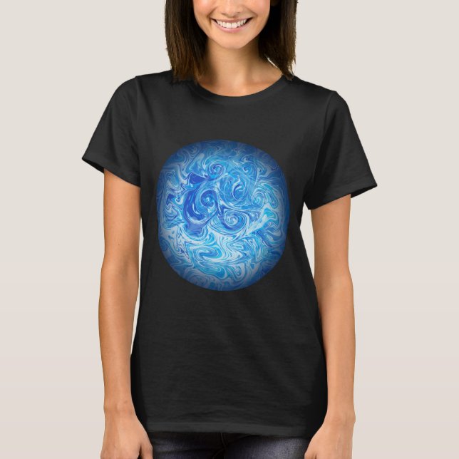 Calm Tide Fluid Art T-Shirt (Front)