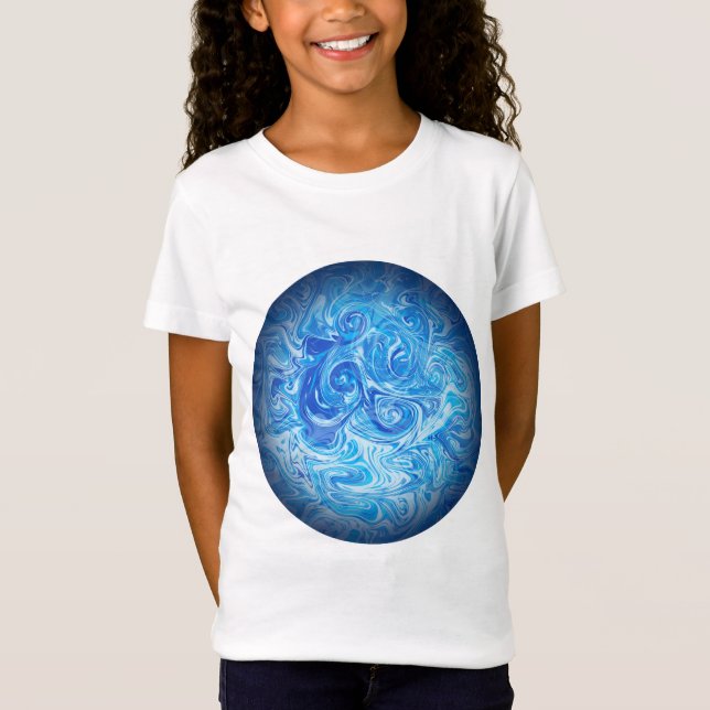 Calm Tide Fluid Art T-Shirt (Front)