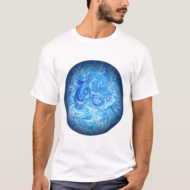 Calm Tide Fluid Art T-Shirt (Front)