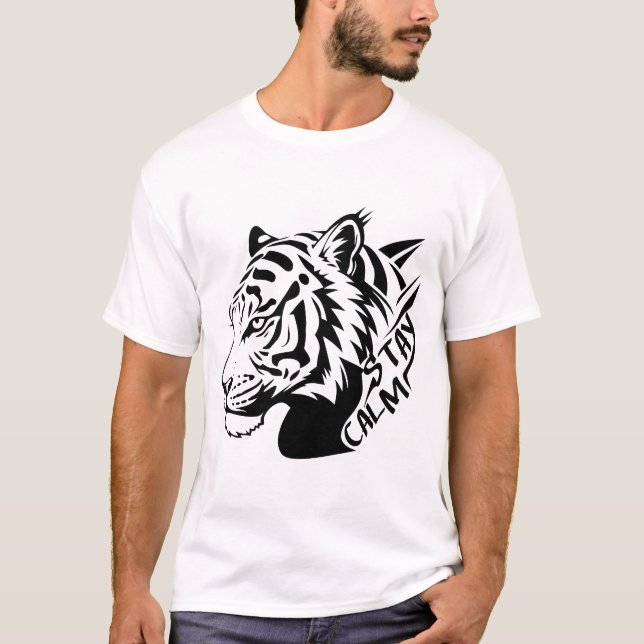 Calm Tiger Stare T-Shirt (Front)