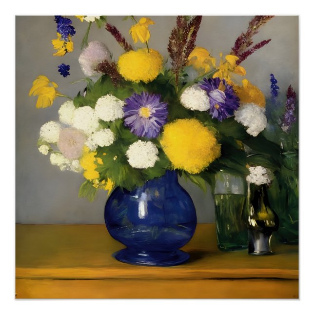 Calm Watercolour Botanical Art Poster (Front)