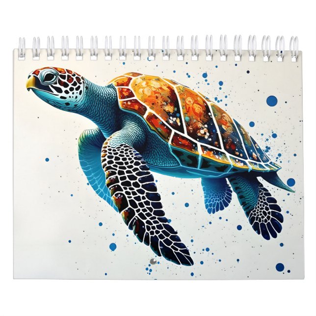 Calm Waters: Celebrate Sea Turtles with ocean Calendar (Cover)
