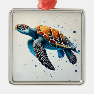 Calm Waters: Celebrate Sea Turtles with ocean Metal Tree Decoration