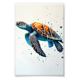 Calm Waters: Celebrate Sea Turtles with ocean Photo Print