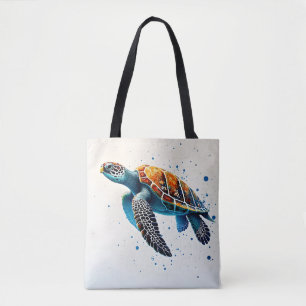 Calm Waters: Celebrate Sea Turtles with ocean Tote Bag