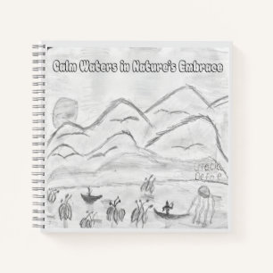 'Calm Waters in Nature's Embrace' Spiral Notebook