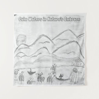 'Calm Waters in  Nature's Embrace' Tapestry