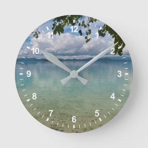 Calm Waters Of The Marovo Lagoon Round Clock