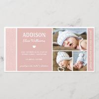 CALM WAVES | BABY GIRL BIRTH ANNOUNCEMENT