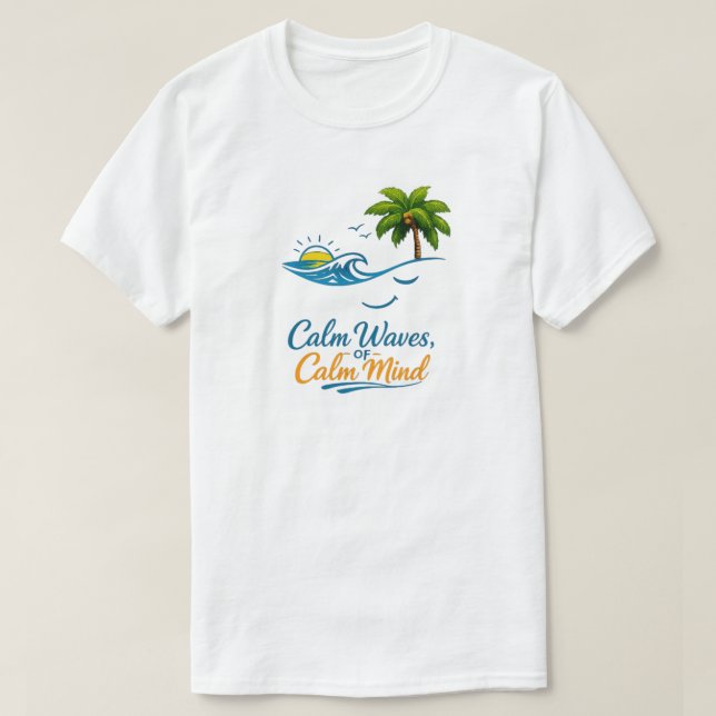Calm Waves of Calm Mind–Summer Men's Basic T-Shirt (Design Front)