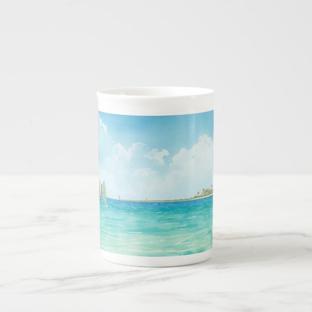Calm Windsurf Scene Bone China Mug (Front)