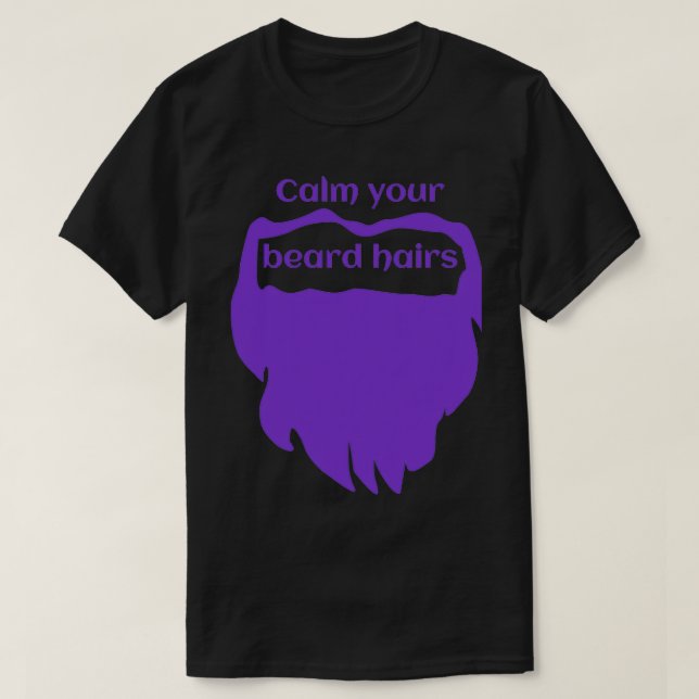 Calm your bear Purple T-Shirt (Design Front)