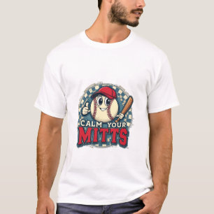 Calm Your Mitts Funny Baseball Sport T-Shirt