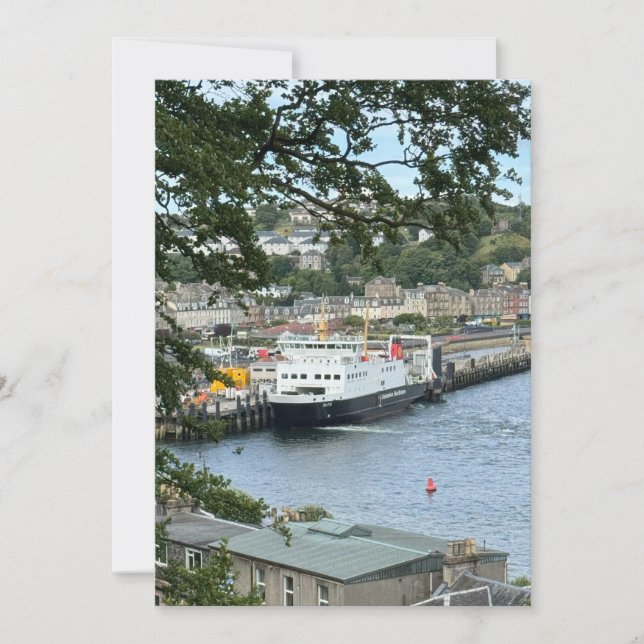 Calmac Ferry at Rothesay, Isle of Bute, Scotland Holiday Card (Front)