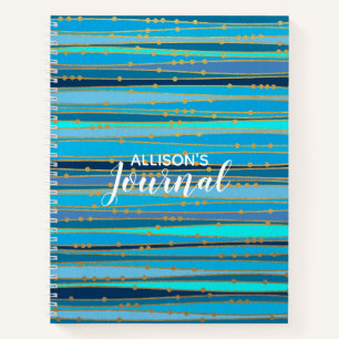Calming Blue Zen   Personalised Spiral Notebook