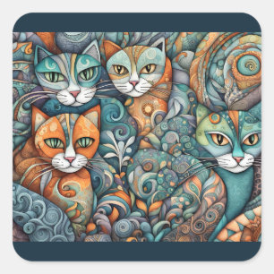 calming cats 2 stickers