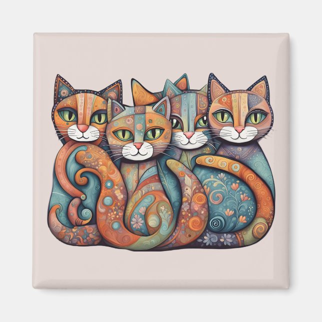 calming cats 3 magnet (Front)