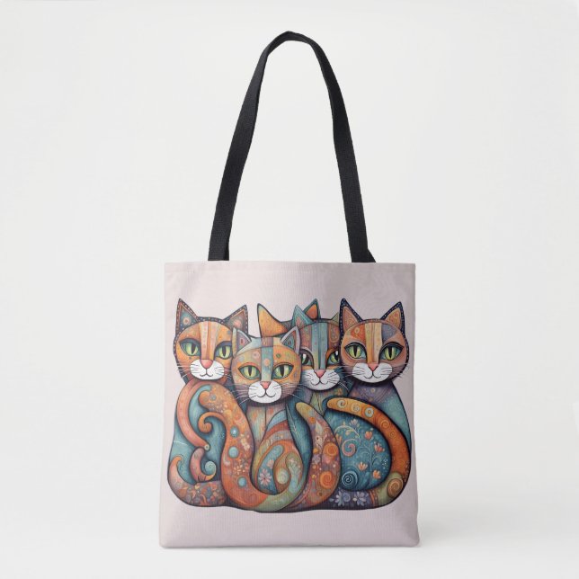 calming cats 3 tote bag (Front)