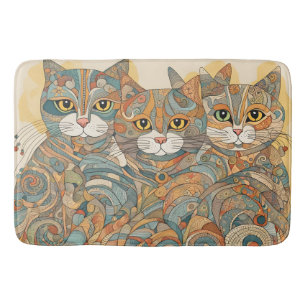 calming cats bath mat