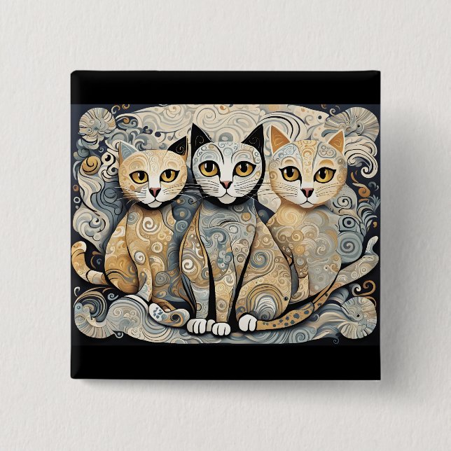 calming cats button (Front)