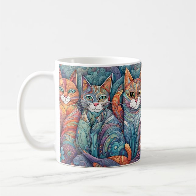 calming cats coffee mug (Left)