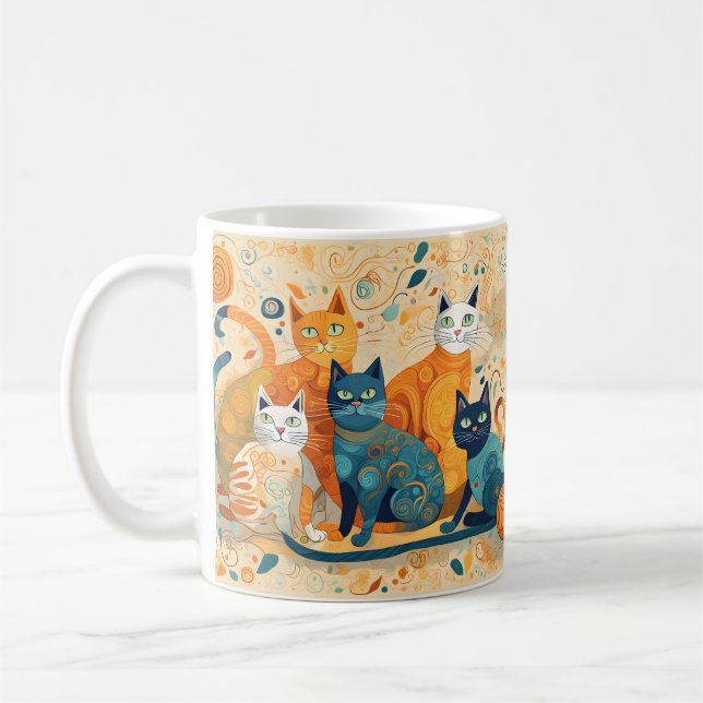 calming cats coffee mug (Left)